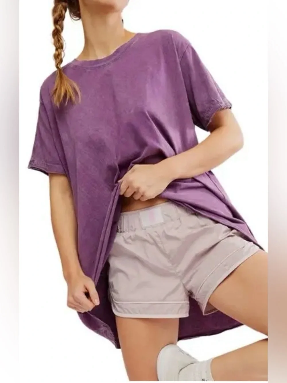 Free People movement leg day tee in black tea